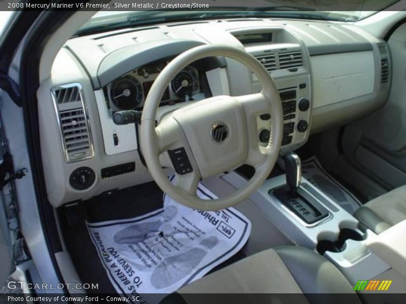 Silver Metallic / Greystone/Stone 2008 Mercury Mariner V6 Premier