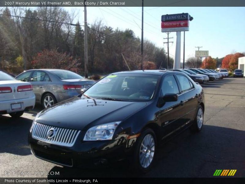 Black Ebony / Dark Charcoal 2007 Mercury Milan V6 Premier AWD
