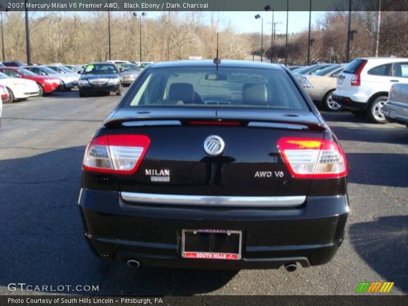 Black Ebony / Dark Charcoal 2007 Mercury Milan V6 Premier AWD