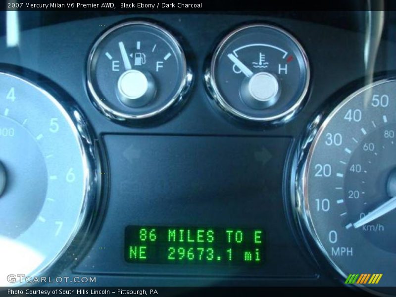 Black Ebony / Dark Charcoal 2007 Mercury Milan V6 Premier AWD