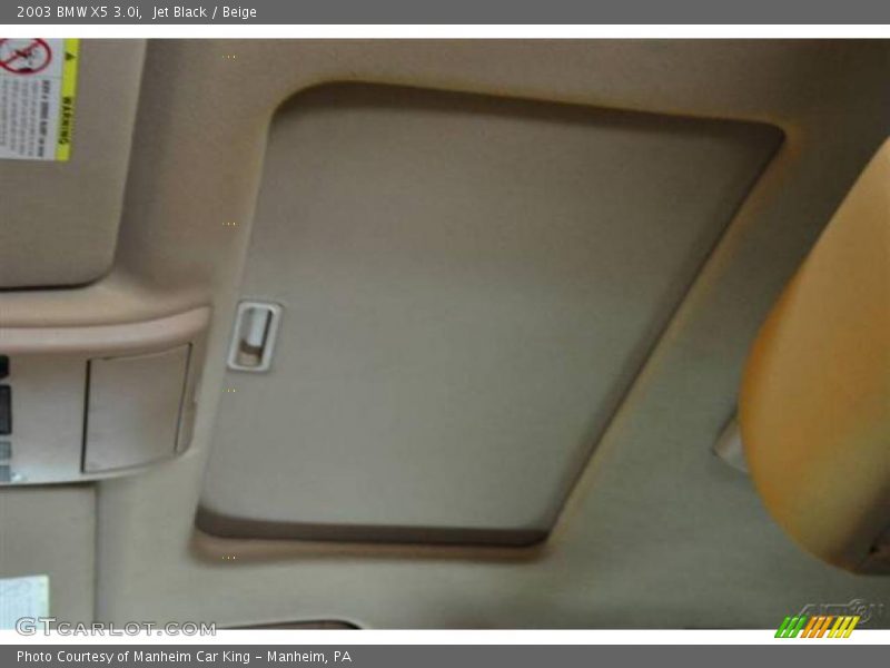 Jet Black / Beige 2003 BMW X5 3.0i