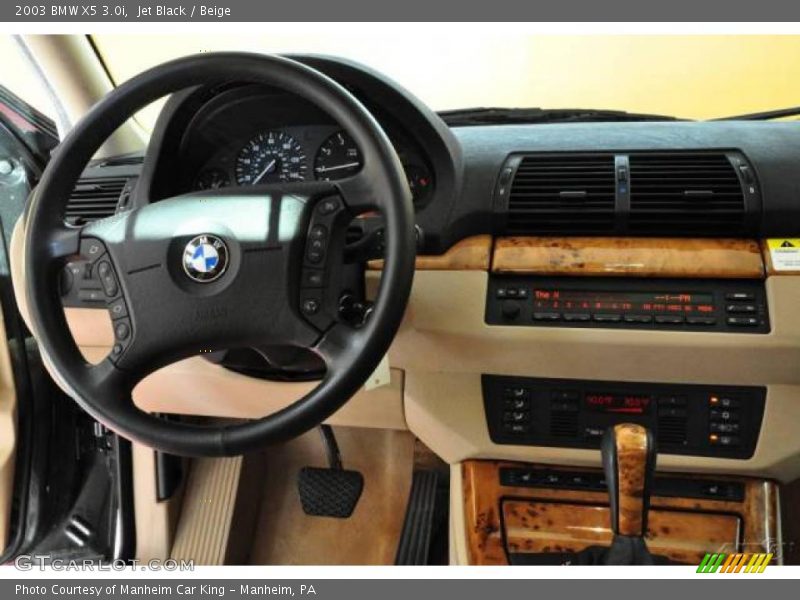 Jet Black / Beige 2003 BMW X5 3.0i