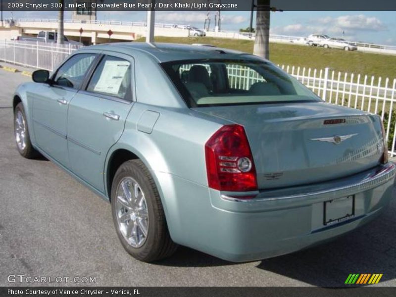 Clearwater Blue Pearl / Dark Khaki/Light Graystone 2009 Chrysler 300 Limited