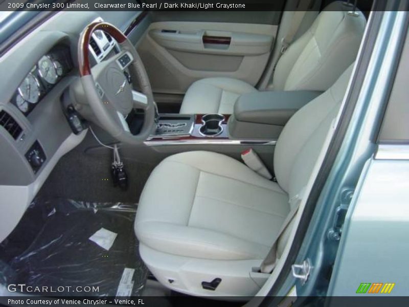Clearwater Blue Pearl / Dark Khaki/Light Graystone 2009 Chrysler 300 Limited