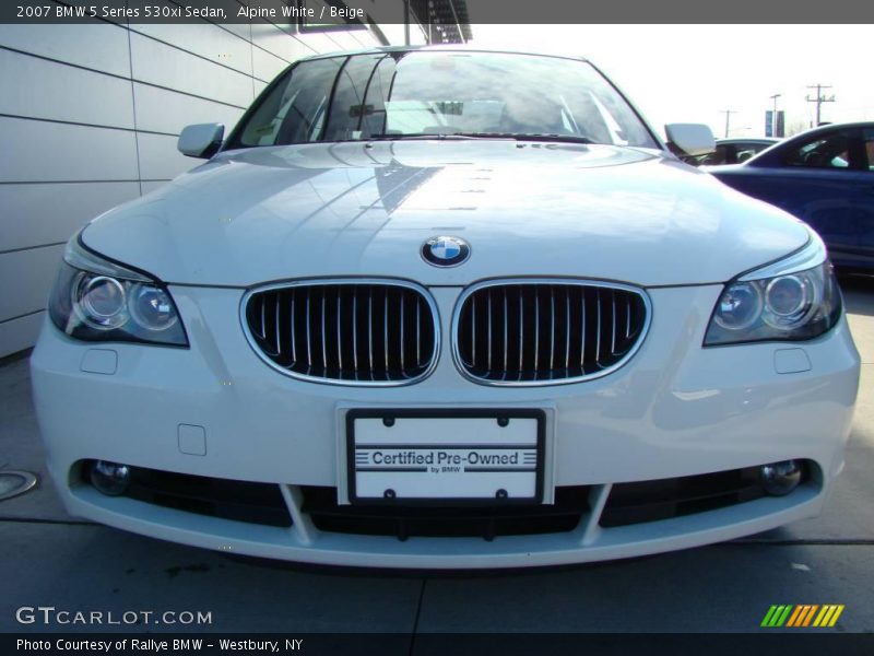 Alpine White / Beige 2007 BMW 5 Series 530xi Sedan