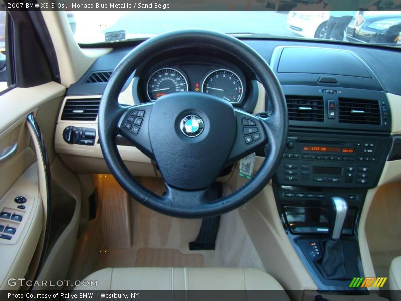 Monaco Blue Metallic / Sand Beige 2007 BMW X3 3.0si