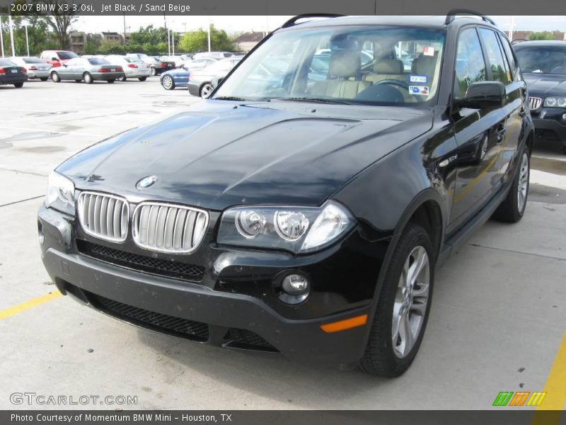 Jet Black / Sand Beige 2007 BMW X3 3.0si