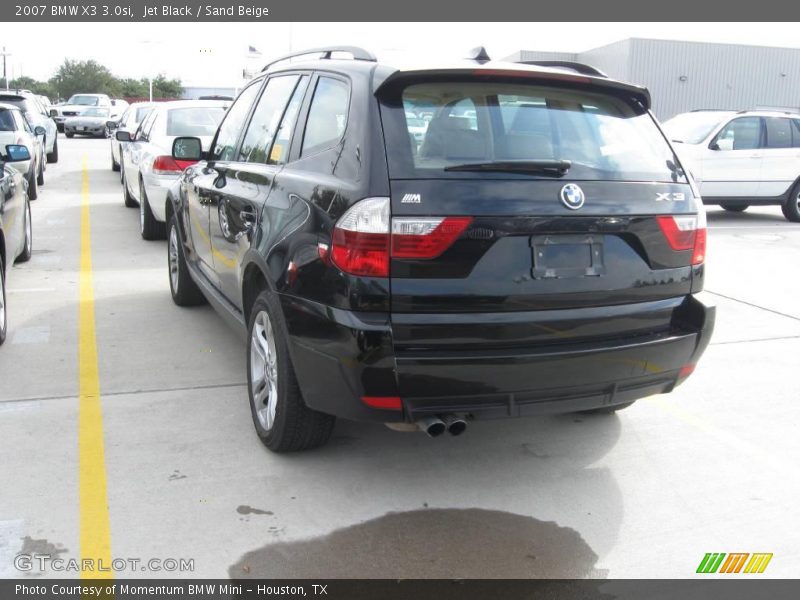 Jet Black / Sand Beige 2007 BMW X3 3.0si