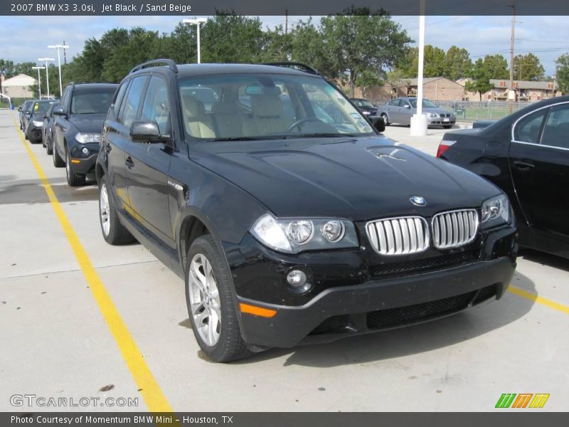 Jet Black / Sand Beige 2007 BMW X3 3.0si