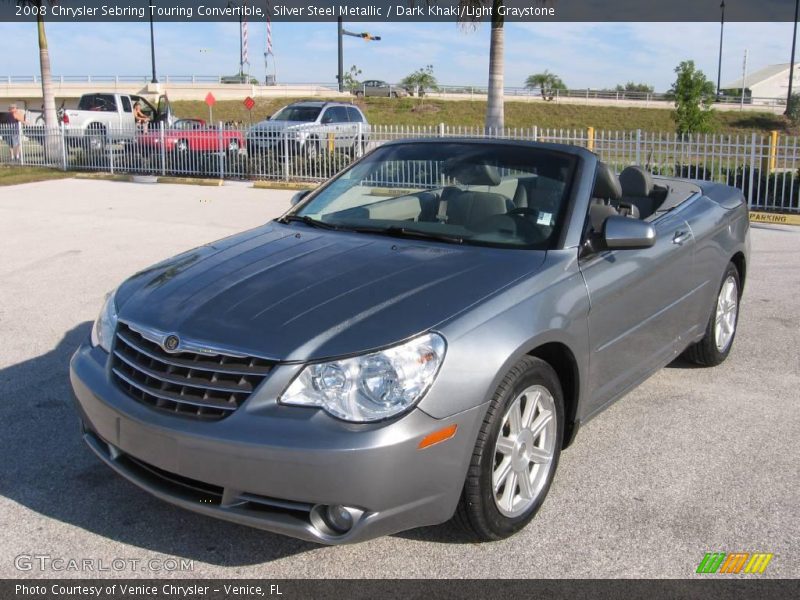 Silver Steel Metallic / Dark Khaki/Light Graystone 2008 Chrysler Sebring Touring Convertible