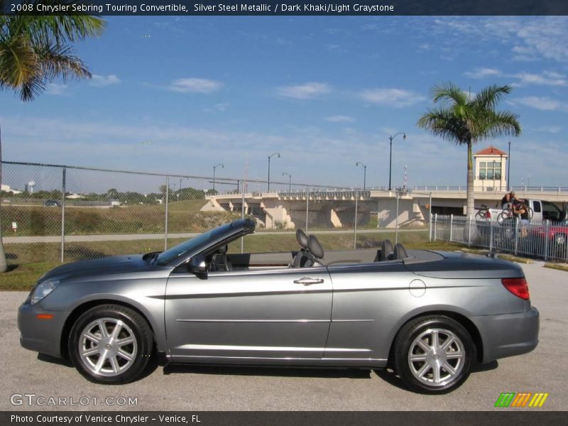 Silver Steel Metallic / Dark Khaki/Light Graystone 2008 Chrysler Sebring Touring Convertible