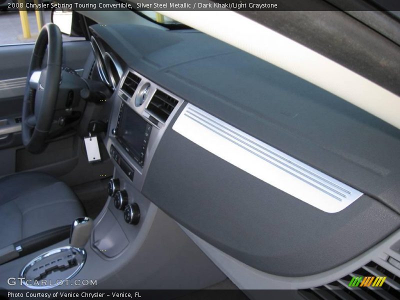 Silver Steel Metallic / Dark Khaki/Light Graystone 2008 Chrysler Sebring Touring Convertible