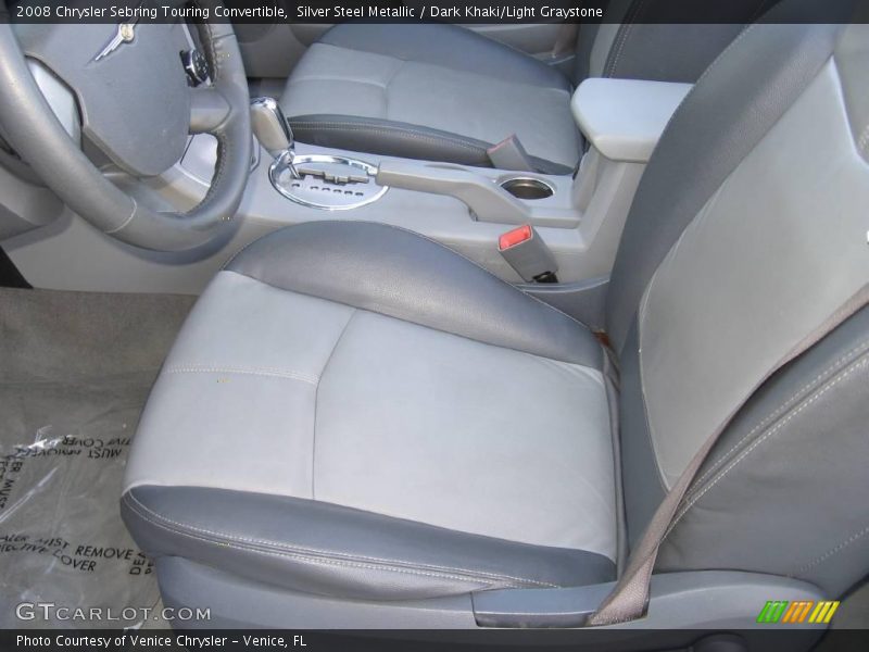 Silver Steel Metallic / Dark Khaki/Light Graystone 2008 Chrysler Sebring Touring Convertible