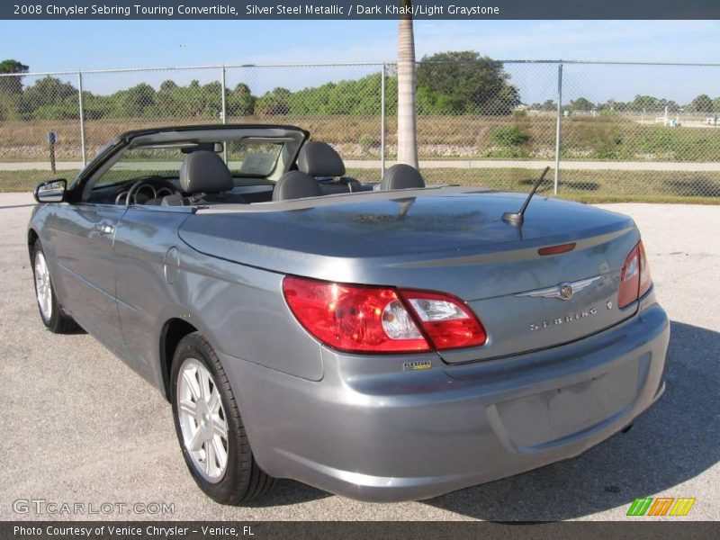 Silver Steel Metallic / Dark Khaki/Light Graystone 2008 Chrysler Sebring Touring Convertible