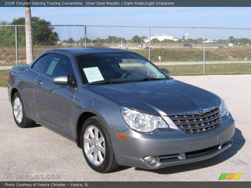 Silver Steel Metallic / Dark Khaki/Light Graystone 2008 Chrysler Sebring Touring Convertible