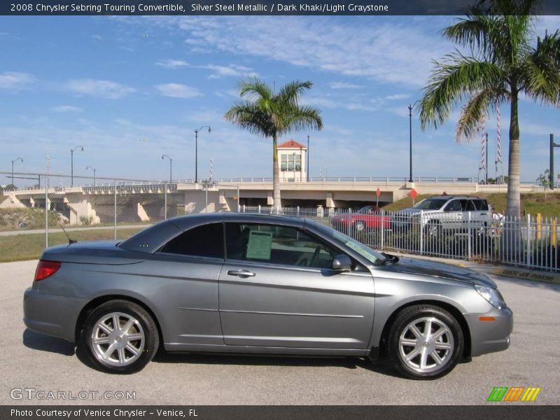 Silver Steel Metallic / Dark Khaki/Light Graystone 2008 Chrysler Sebring Touring Convertible