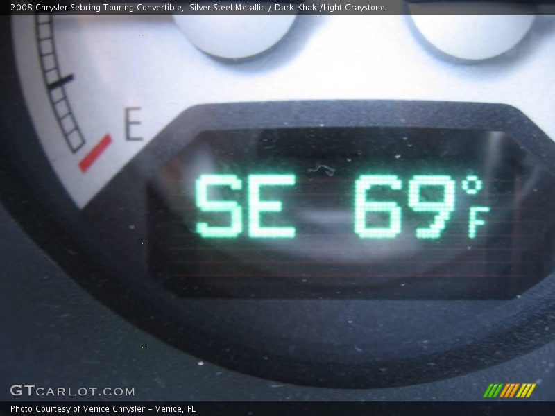Silver Steel Metallic / Dark Khaki/Light Graystone 2008 Chrysler Sebring Touring Convertible