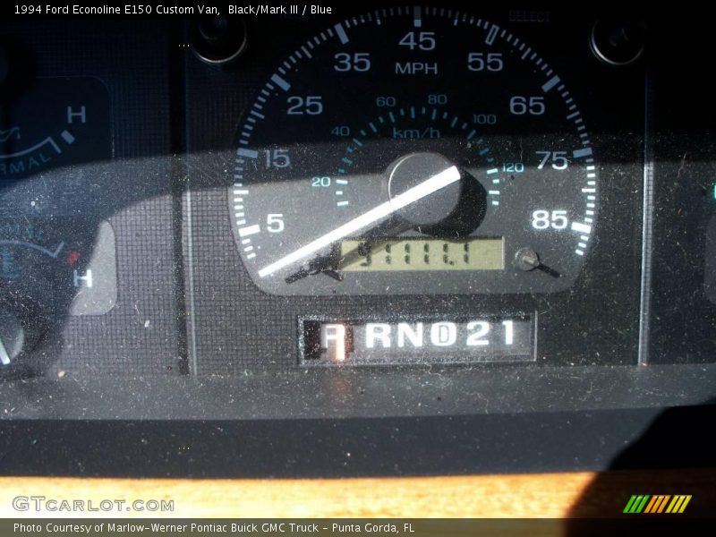 Black/Mark III / Blue 1994 Ford Econoline E150 Custom Van