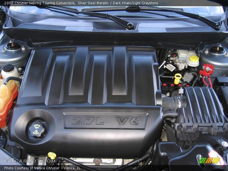 Silver Steel Metallic / Dark Khaki/Light Graystone 2008 Chrysler Sebring Touring Convertible
