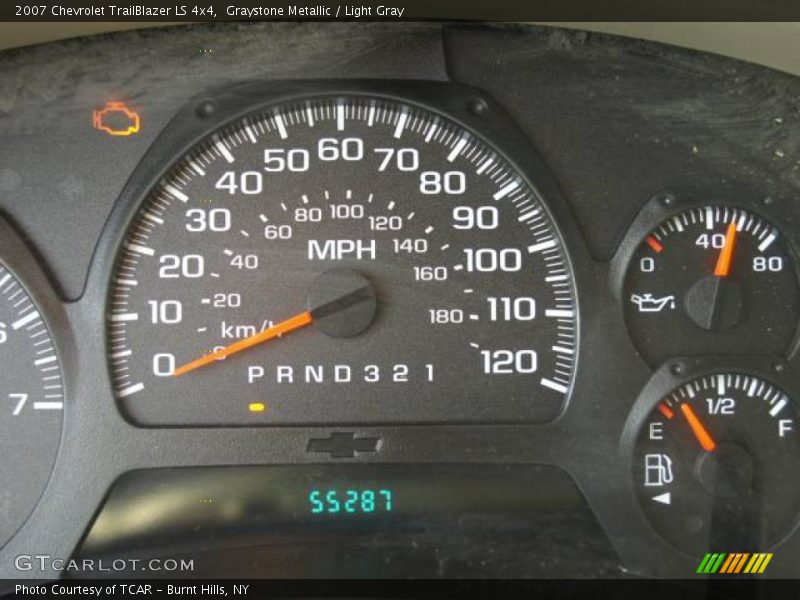 Graystone Metallic / Light Gray 2007 Chevrolet TrailBlazer LS 4x4