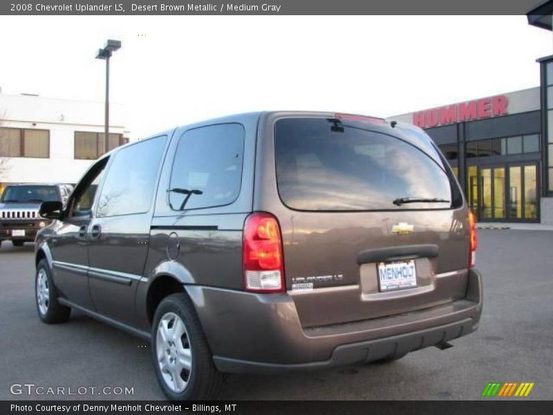 Desert Brown Metallic / Medium Gray 2008 Chevrolet Uplander LS