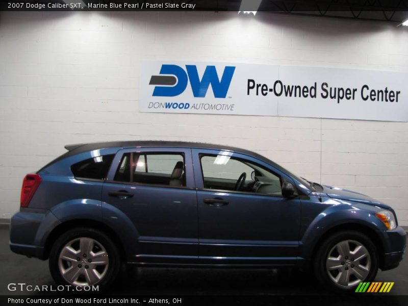 Marine Blue Pearl / Pastel Slate Gray 2007 Dodge Caliber SXT
