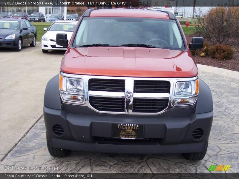 Sunburst Orange Pearl / Dark Slate Gray 2007 Dodge Nitro SXT 4x4