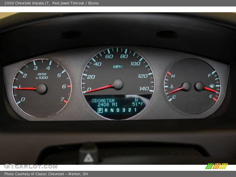 Red Jewel Tintcoat / Ebony 2009 Chevrolet Impala LT