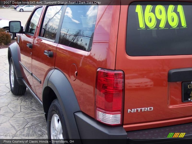 Sunburst Orange Pearl / Dark Slate Gray 2007 Dodge Nitro SXT 4x4