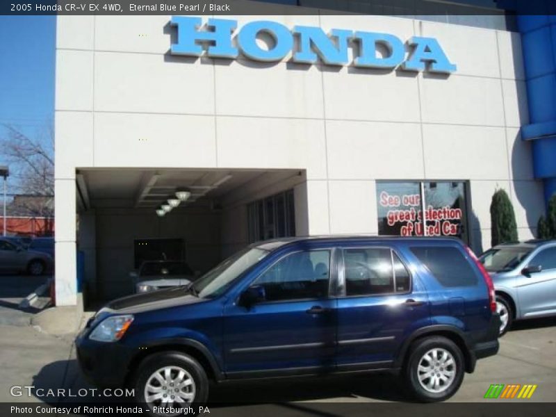 Eternal Blue Pearl / Black 2005 Honda CR-V EX 4WD