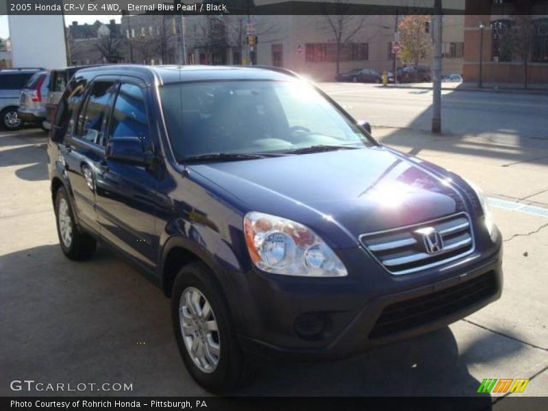 Eternal Blue Pearl / Black 2005 Honda CR-V EX 4WD