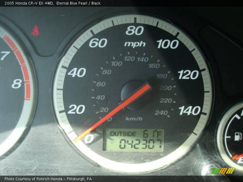 Eternal Blue Pearl / Black 2005 Honda CR-V EX 4WD
