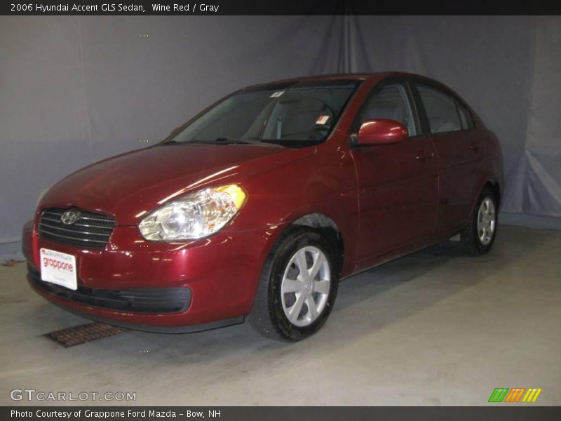Wine Red / Gray 2006 Hyundai Accent GLS Sedan