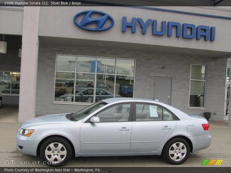 Silver Blue / Beige 2008 Hyundai Sonata GLS