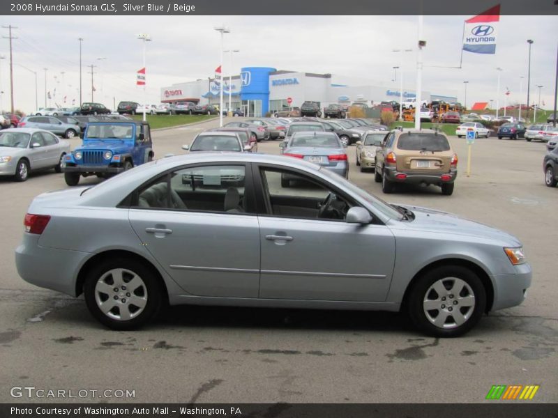 Silver Blue / Beige 2008 Hyundai Sonata GLS