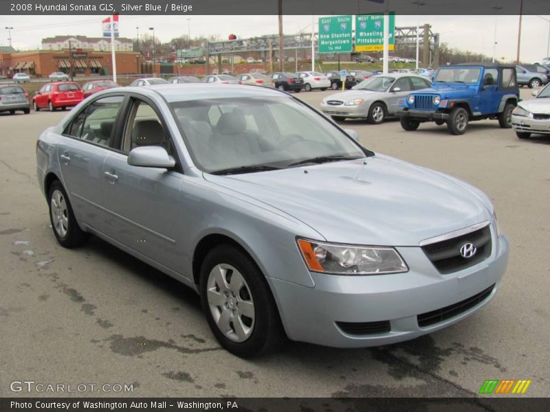 Silver Blue / Beige 2008 Hyundai Sonata GLS