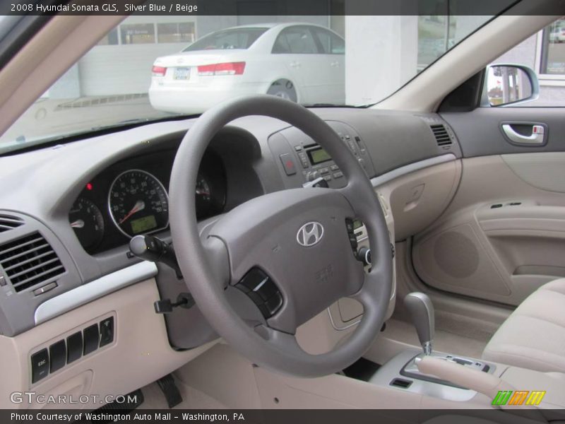 Silver Blue / Beige 2008 Hyundai Sonata GLS