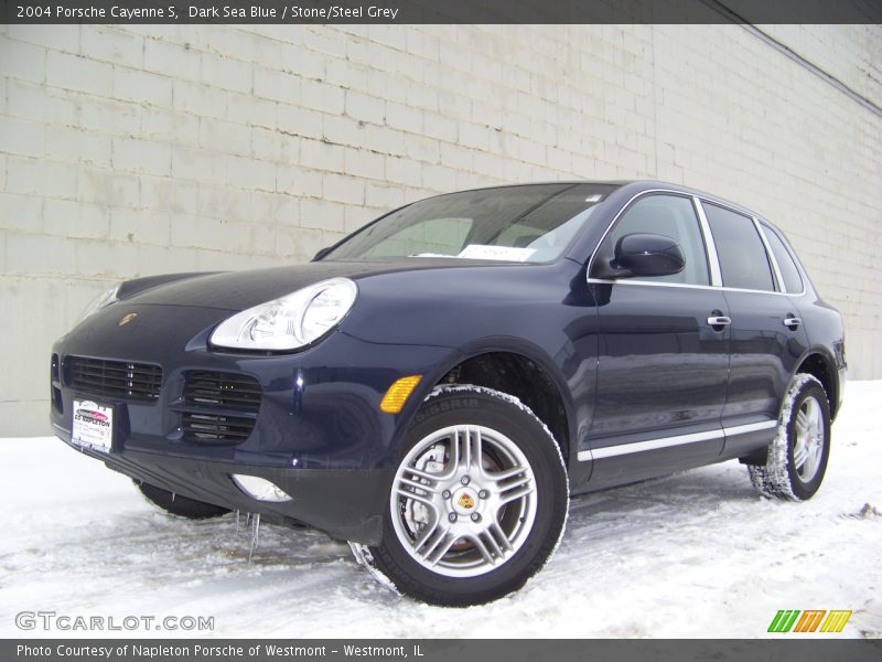 Dark Sea Blue / Stone/Steel Grey 2004 Porsche Cayenne S
