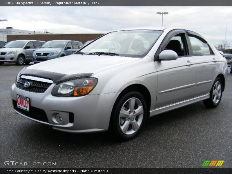 Bright Silver Metallic / Black 2009 Kia Spectra SX Sedan