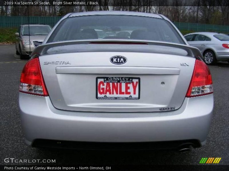 Bright Silver Metallic / Black 2009 Kia Spectra SX Sedan
