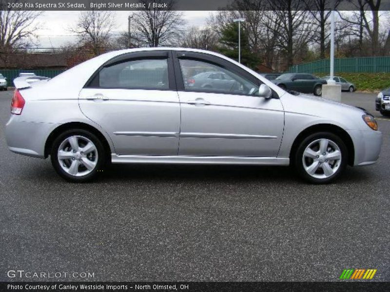 Bright Silver Metallic / Black 2009 Kia Spectra SX Sedan