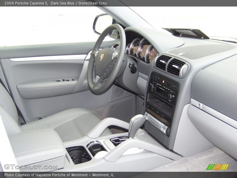 Dark Sea Blue / Stone/Steel Grey 2004 Porsche Cayenne S