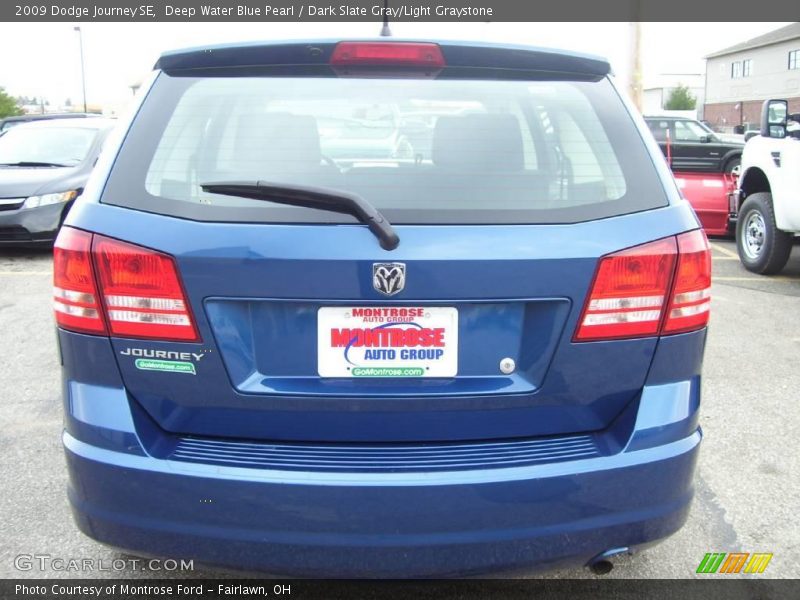 Deep Water Blue Pearl / Dark Slate Gray/Light Graystone 2009 Dodge Journey SE