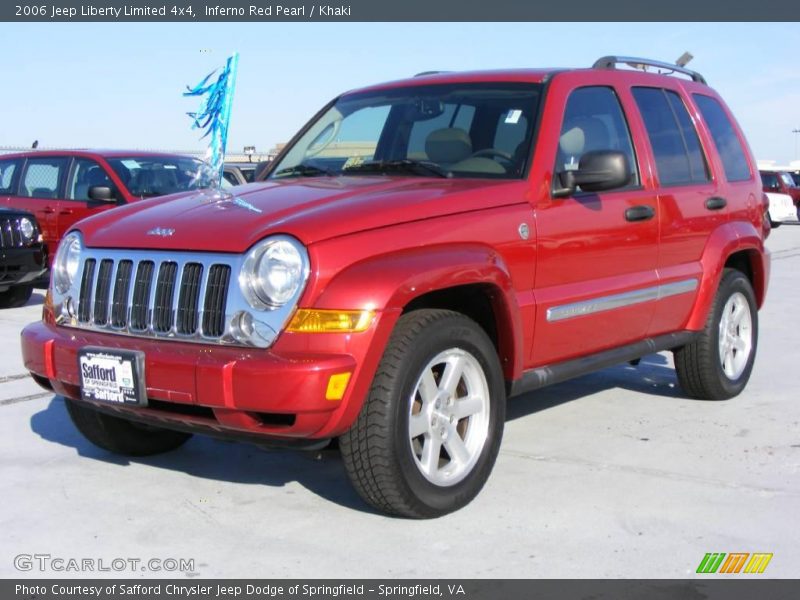 Inferno Red Pearl / Khaki 2006 Jeep Liberty Limited 4x4