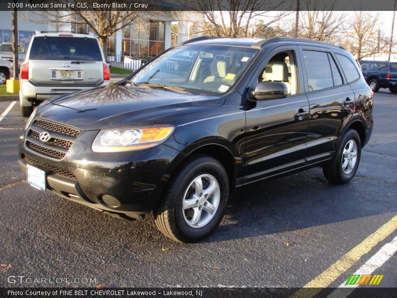Ebony Black / Gray 2008 Hyundai Santa Fe GLS