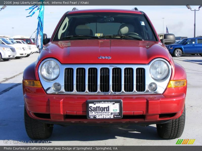 Inferno Red Pearl / Khaki 2006 Jeep Liberty Limited 4x4