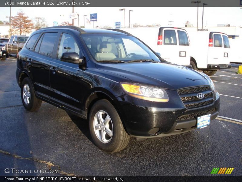 Ebony Black / Gray 2008 Hyundai Santa Fe GLS