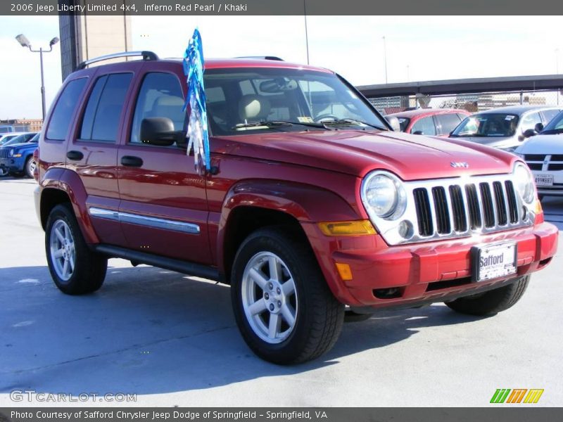 Inferno Red Pearl / Khaki 2006 Jeep Liberty Limited 4x4