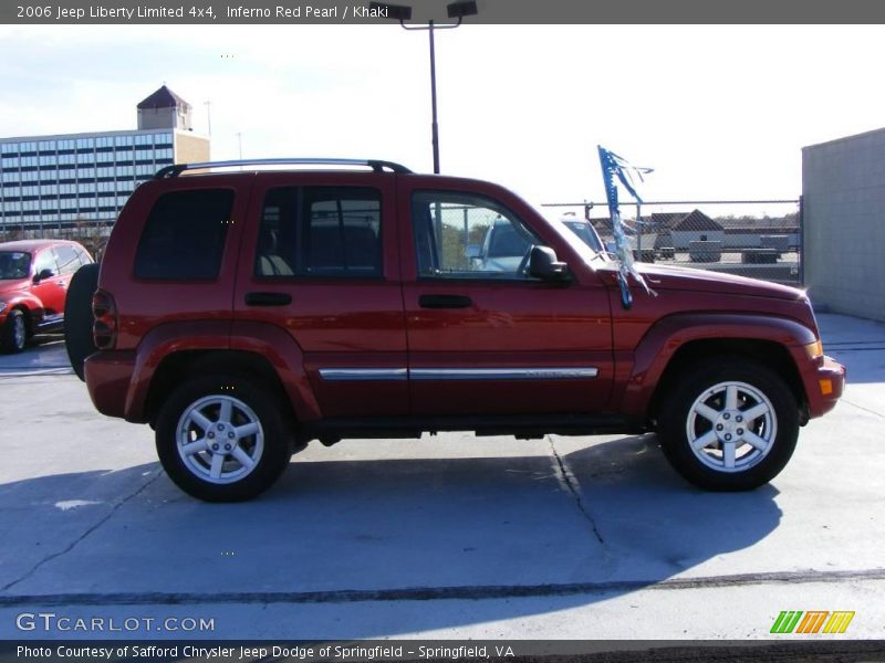 Inferno Red Pearl / Khaki 2006 Jeep Liberty Limited 4x4