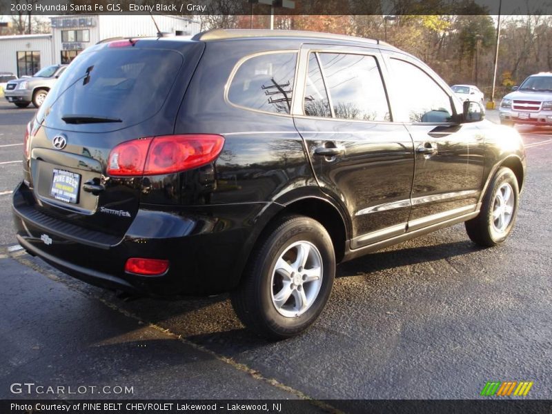 Ebony Black / Gray 2008 Hyundai Santa Fe GLS